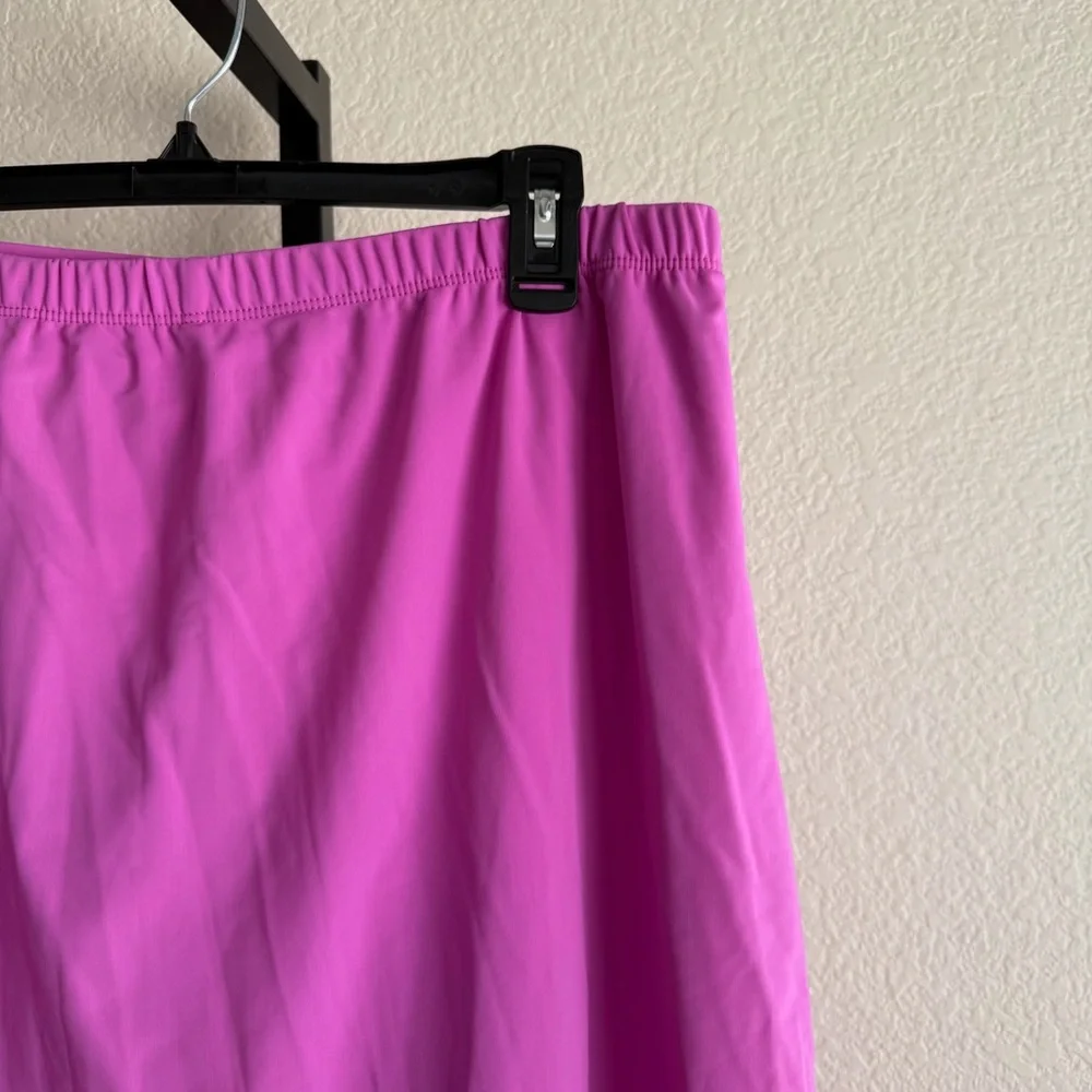 Women’s Pink Purple XL 1X Comfy Workout Athletic Modest Stretchy Leggings Skirt - Picture 7 of 10